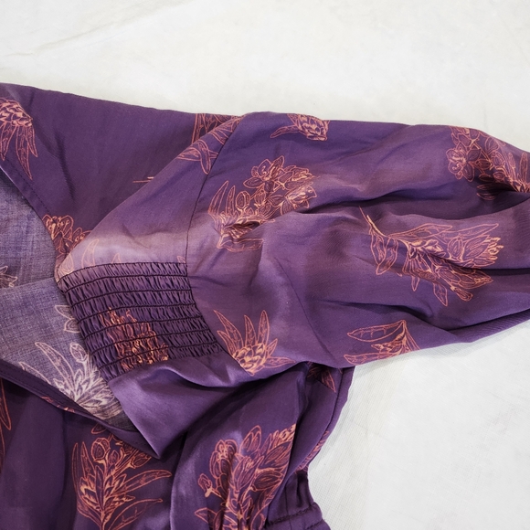 Patagonia Size Medium Shallow Moon Dress Labrador Tea Plum Floral - Picture 10 of 11